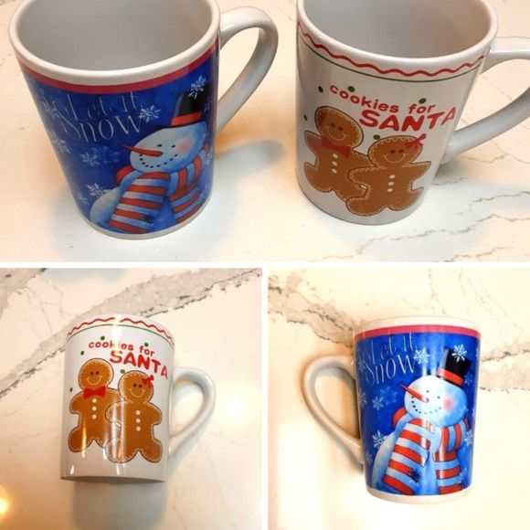 Momentum Other - Christmas Mugs Festive Fun Frosty Santa's Cookies Ceramic Ceramic